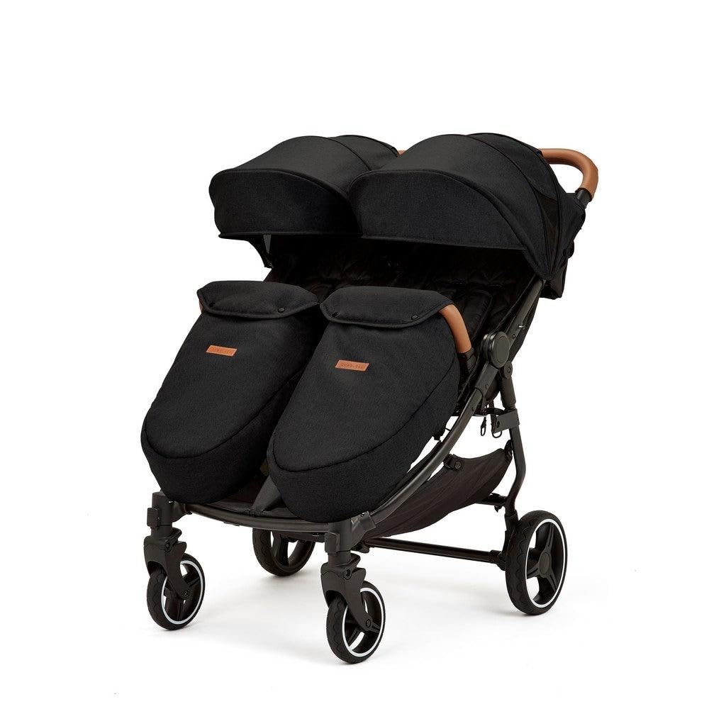 Ickle Bubba Venus Prime Twin Stroller – Black/Tan