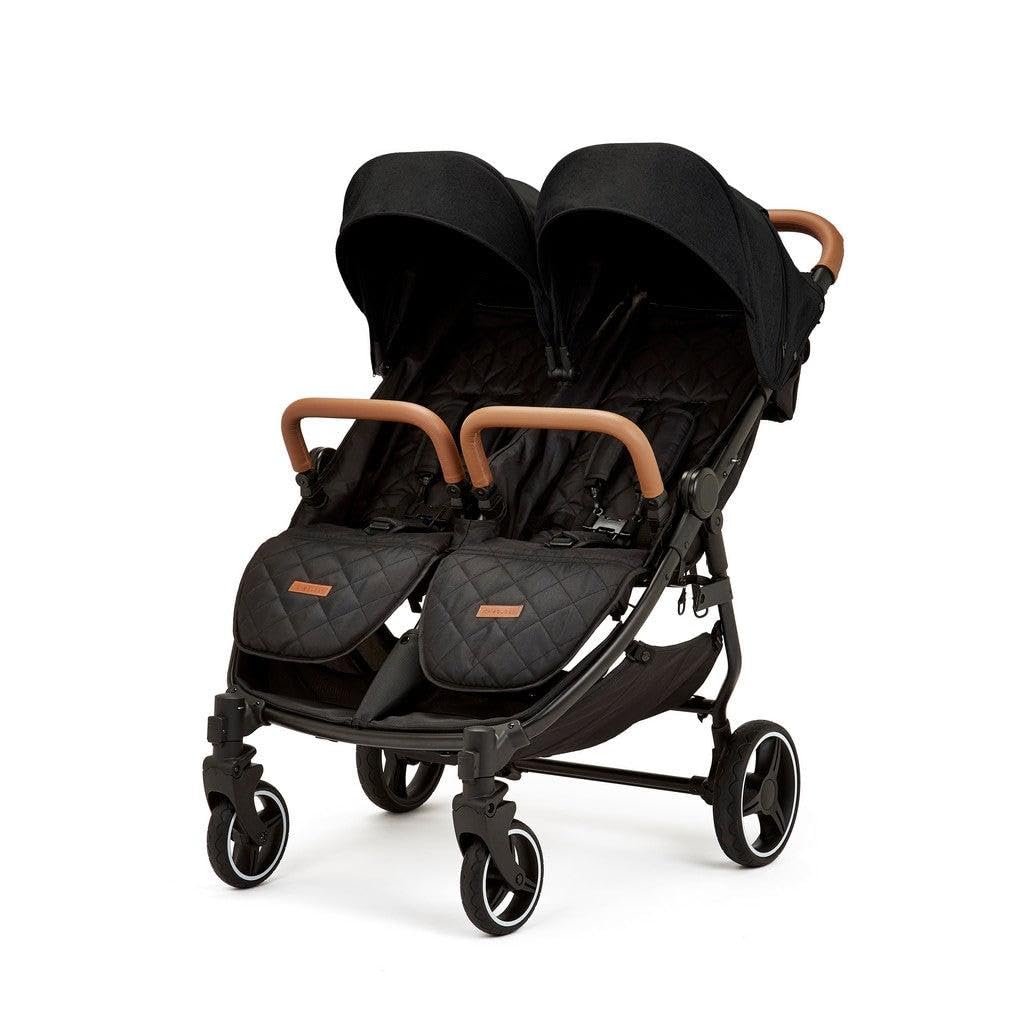 Ickle Bubba Venus Prime Twin Stroller – Black/Tan
