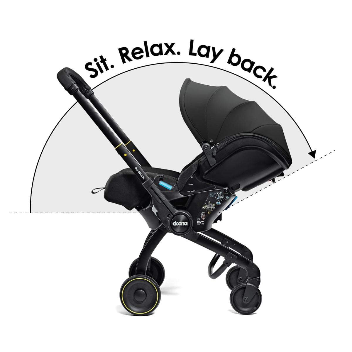 Doona X Baby Car Seat & Travel Stroller | Nitro Black