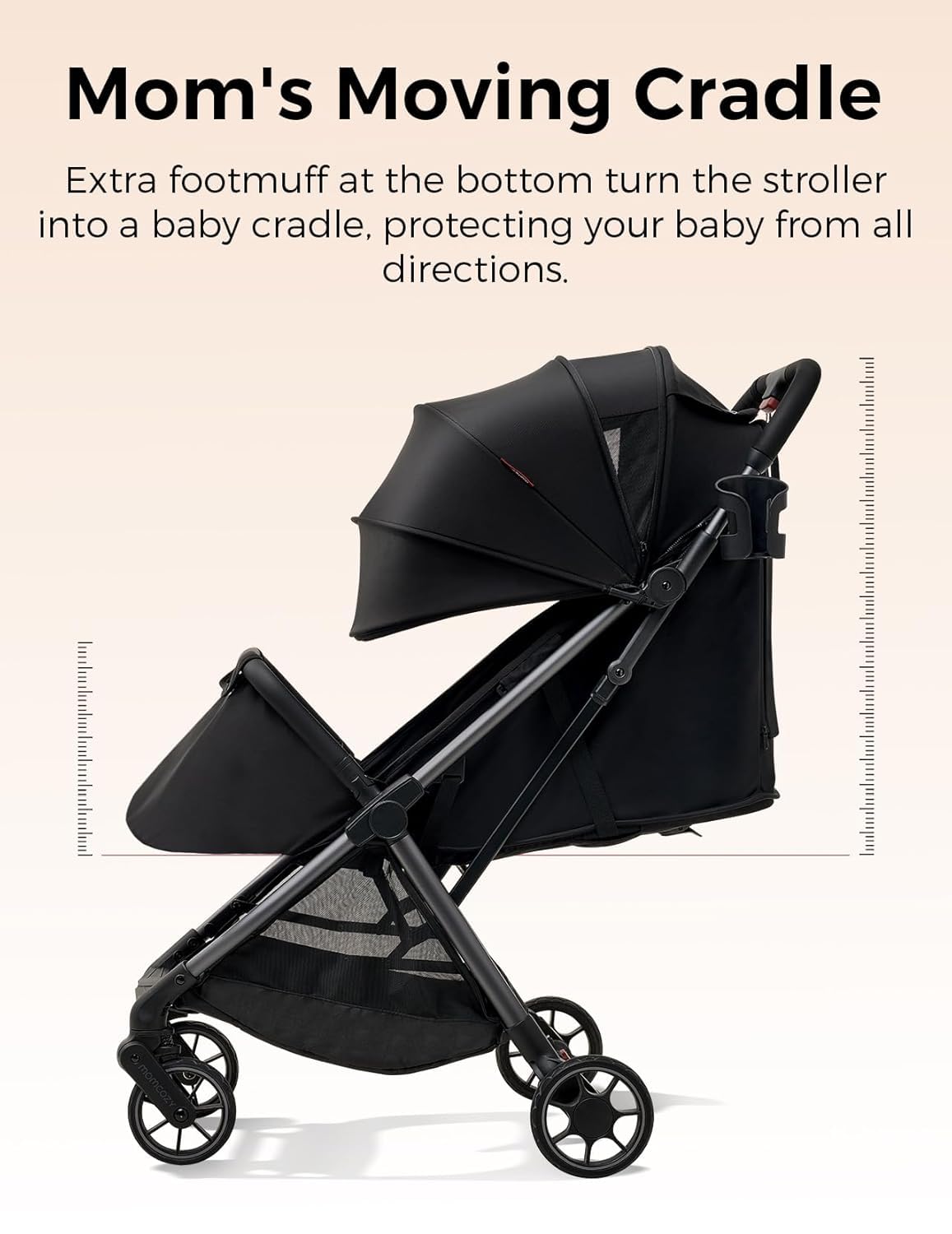 Momcozy ClickGo Lightweight Compact Travel Stroller for Airplane