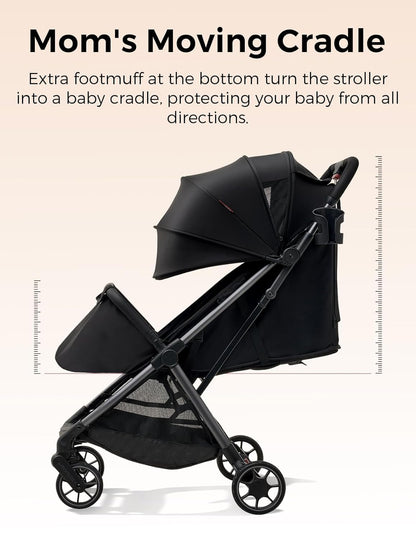 Momcozy ClickGo Lightweight Compact Travel Stroller for Airplane