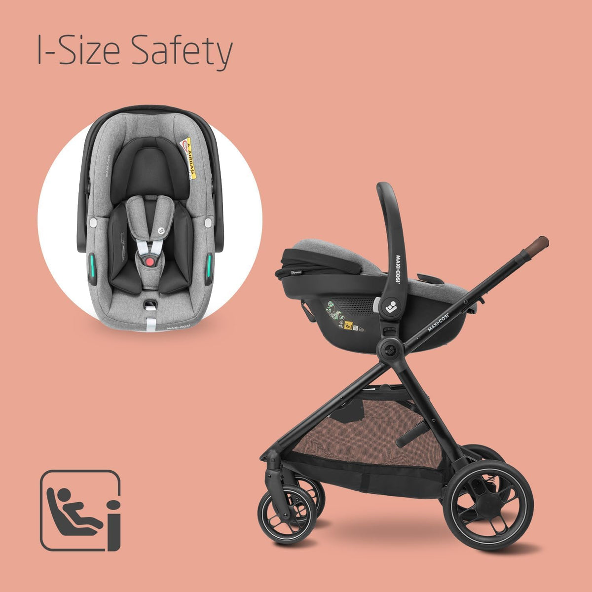 Maxi-Cosi Zelia S Trio 3-in-1 Travel System with Car Seat Grey