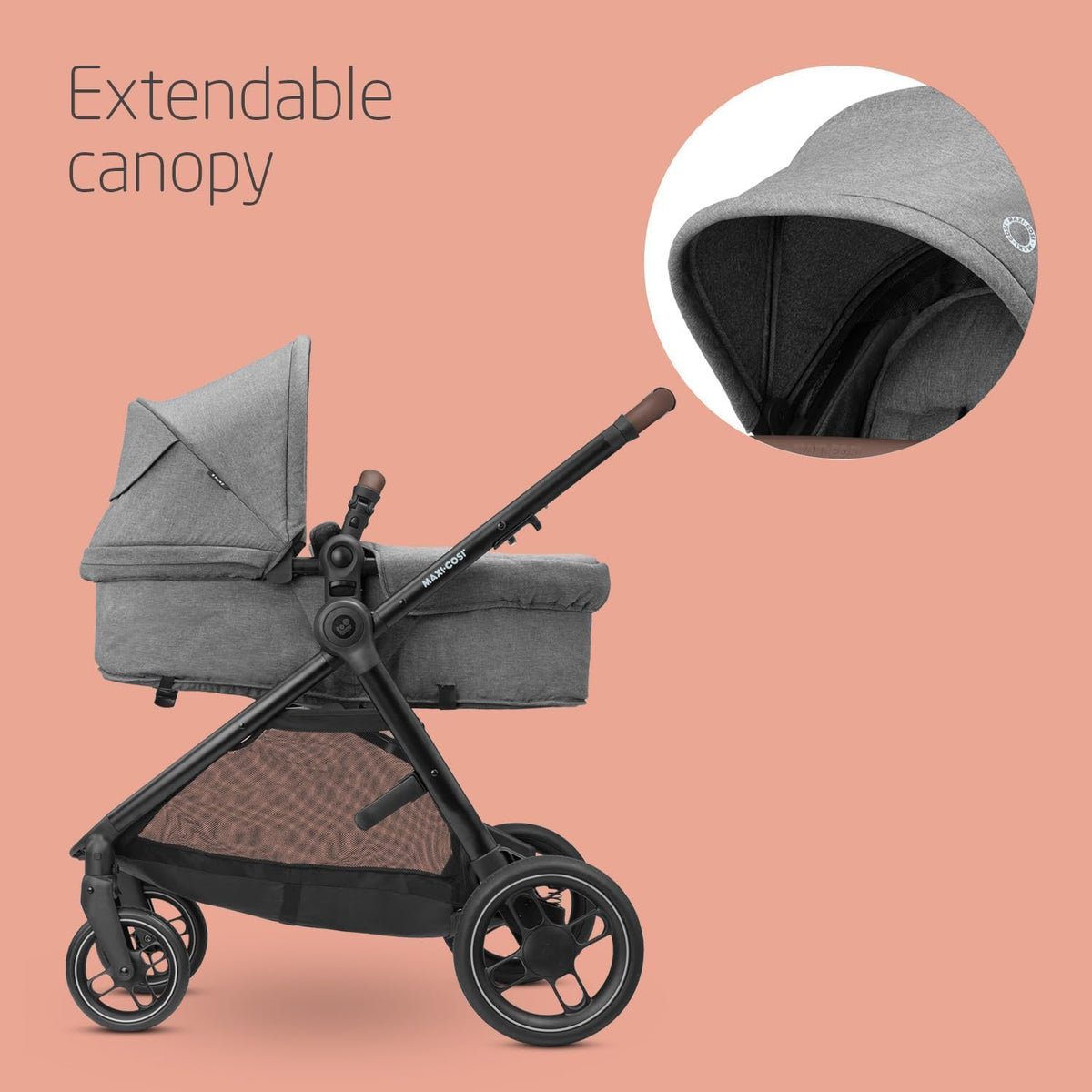 Maxi-Cosi Zelia S Trio 3-in-1 Travel System with Car Seat Grey