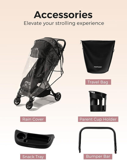 Momcozy ClickGo Lightweight Compact Travel Stroller for Airplane