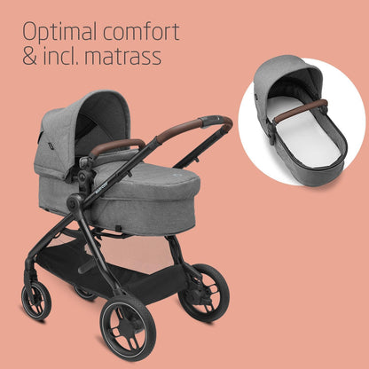 Maxi-Cosi Zelia S Trio 3-in-1 Travel System with Car Seat Grey