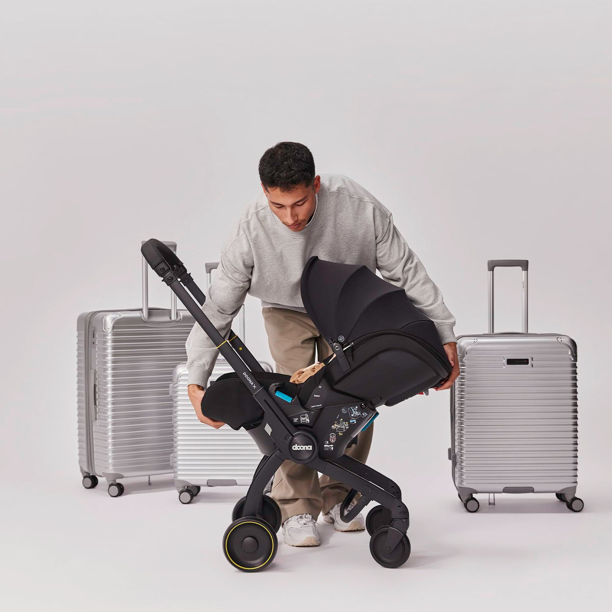 Doona X Baby Car Seat & Travel Stroller | Nitro Black