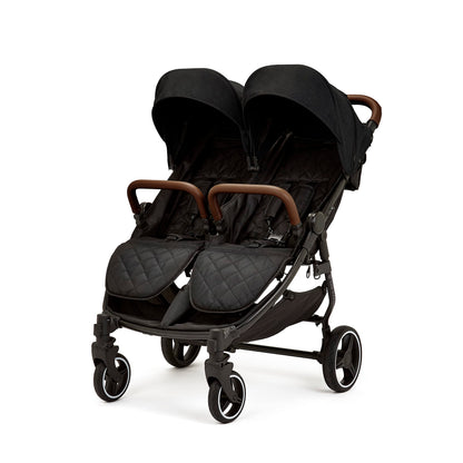 Ickle Bubba Venus Twin Double Stroller – Black/Tan