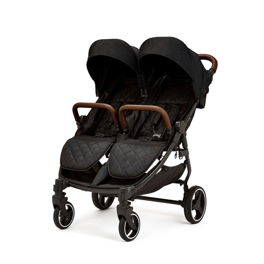 Ickle Bubba Venus Twin Double Stroller – Black/Tan