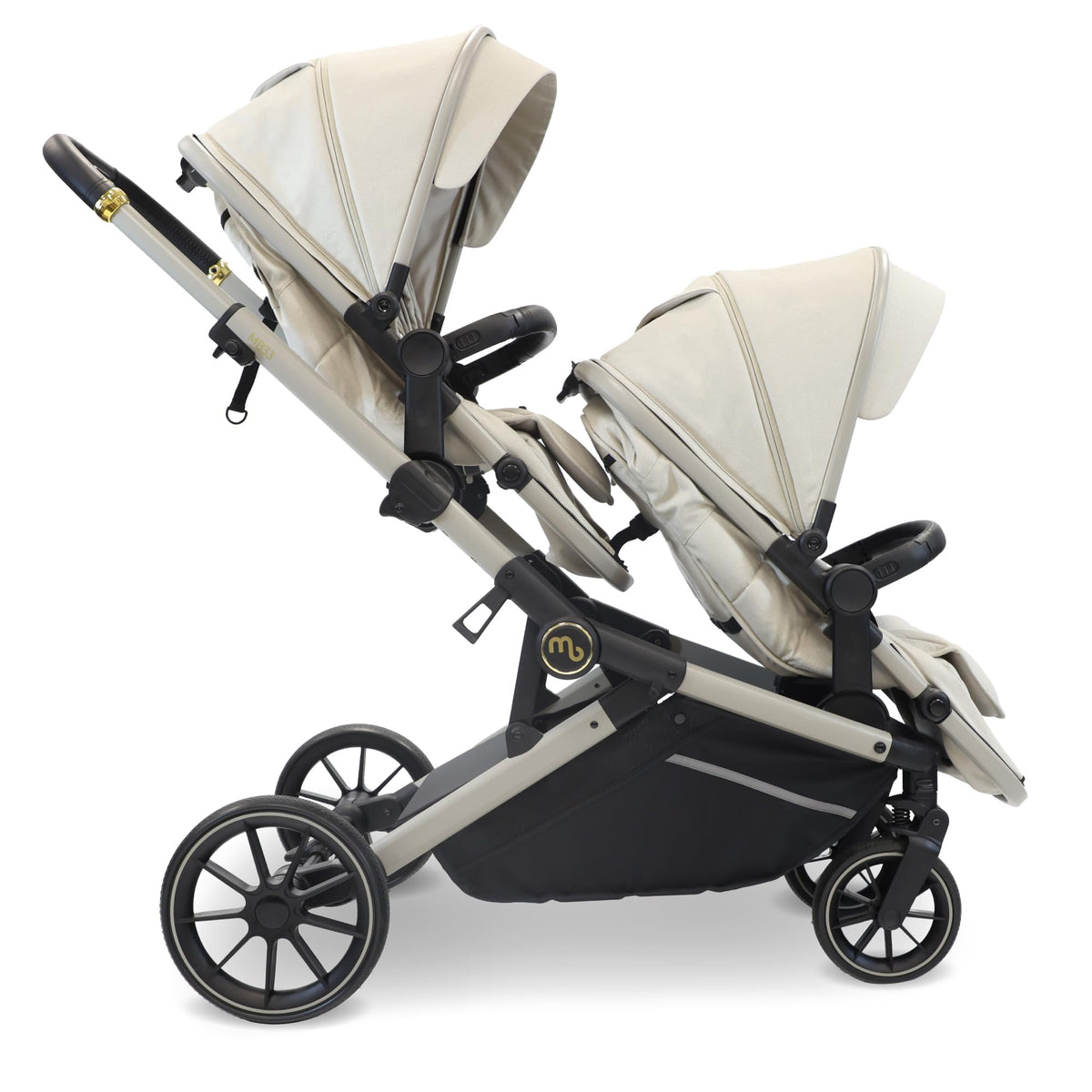 My Babiie MB33 Tandem Double Stroller Birth–15kg 11 Configs Ivory