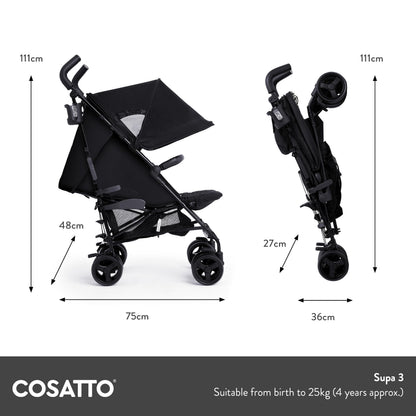 Cosatto Supa 3 Pushchair with Footmuff | Hoglet