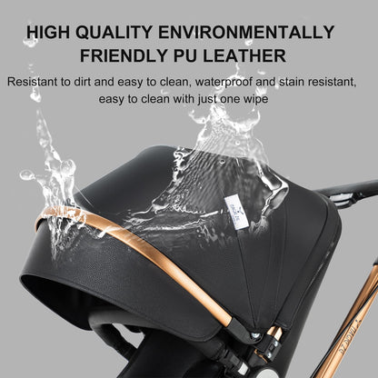 Magic ZC 3-in-1 Baby Stroller PU Leather – White 906