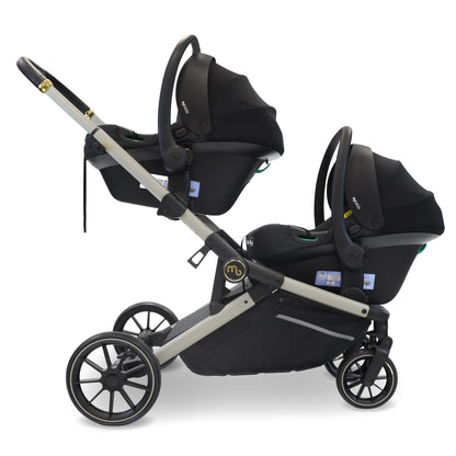 My Babiie MB33 Tandem Double Stroller Birth–15kg 11 Configs Ivory