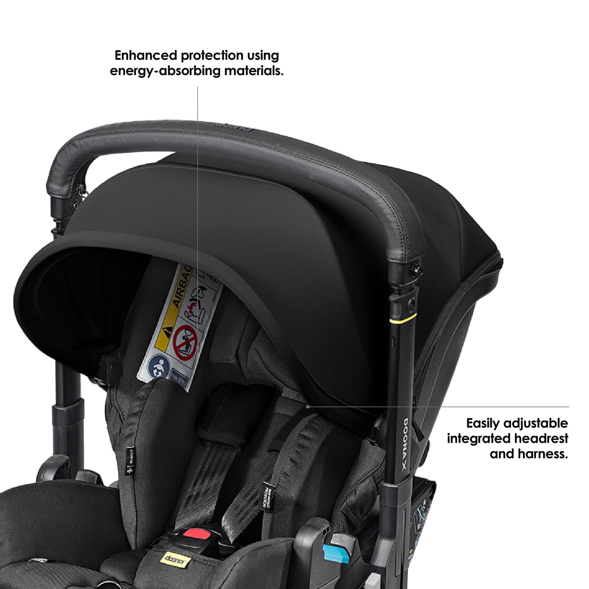 Doona X Baby Car Seat & Travel Stroller | Nitro Black