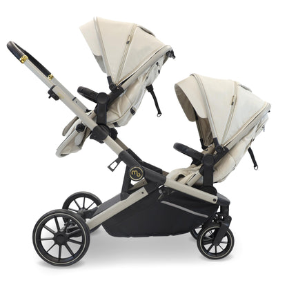 My Babiie MB33 Tandem Double Stroller Birth–15kg 11 Configs Ivory
