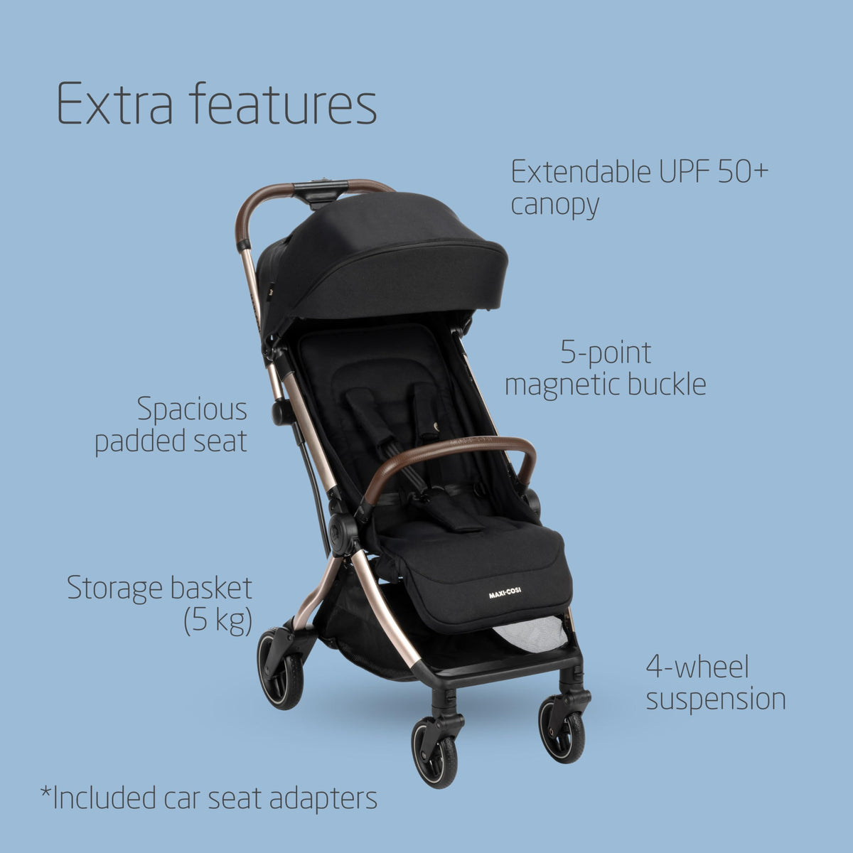 Maxi-Cosi Eva3 Lightweight Stroller 0–4 Years – Black
