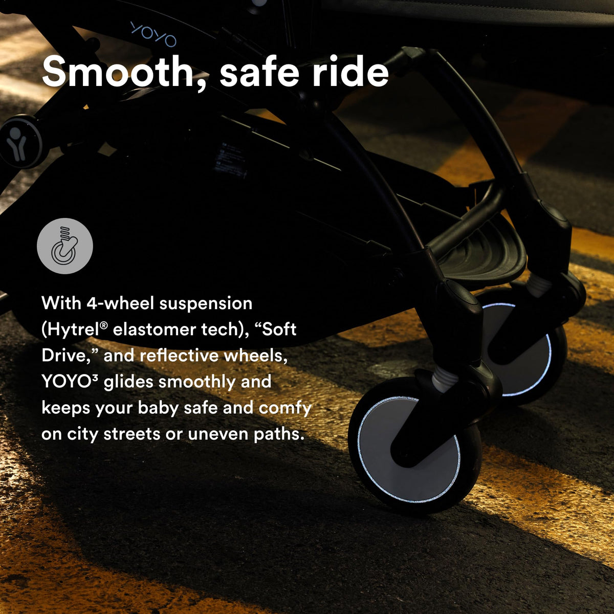 Stokke YOYO3 Stroller from 6 Months – Black Frame & Taupe