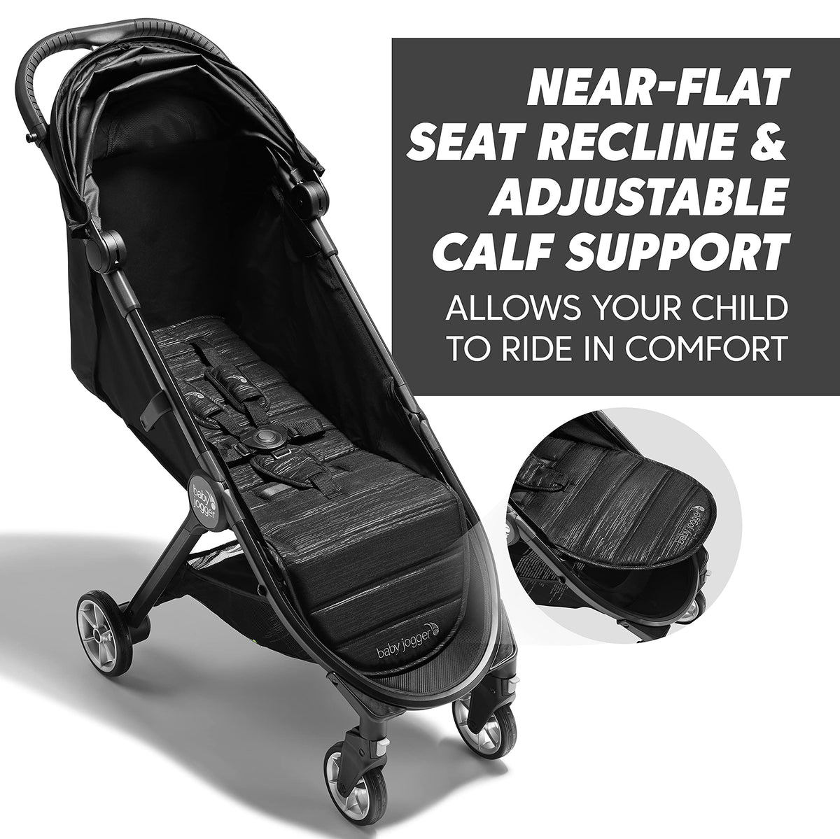 Baby Jogger City Tour 2 Travel Stroller | Pitch Black